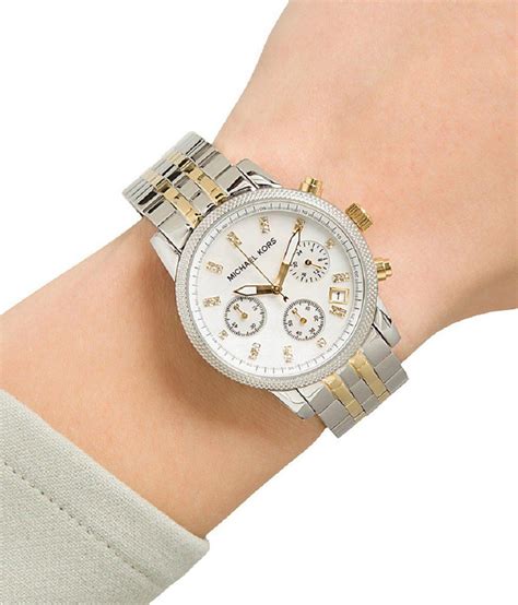 michael kors watch women's two tone bracelet 38mm mk5057